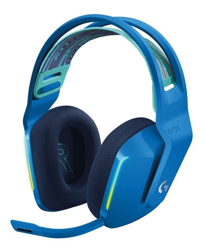 Imagen 1 de 6 de Auricular Wireless Microfono Logitech G733 Rgb Azul