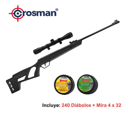 Rifle Crosman Vital Shot Nitro Pistón C/mira 4x32+ 240 Tiros
