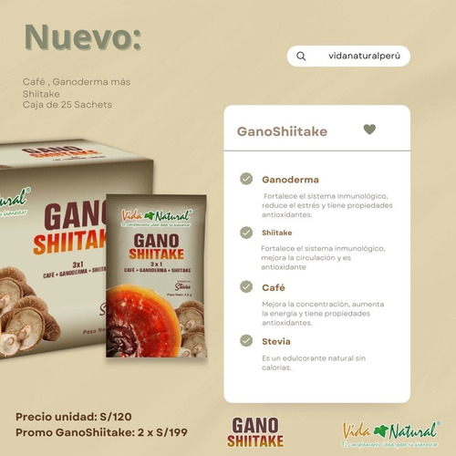 Café Con Ganoderma Y Shiitake
