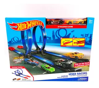 Pista Hot Wheels 2 Carros Doble Giro 360 Armable Lanzador