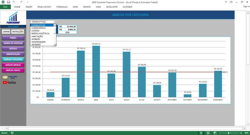Imagem 4 de 10 de Planilha Controle Financeiro Pessoal (vba) - A Melhor!