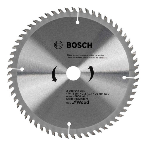 Disco De Sierra Circular Bosch 2608644331 7-1/4 PuLG