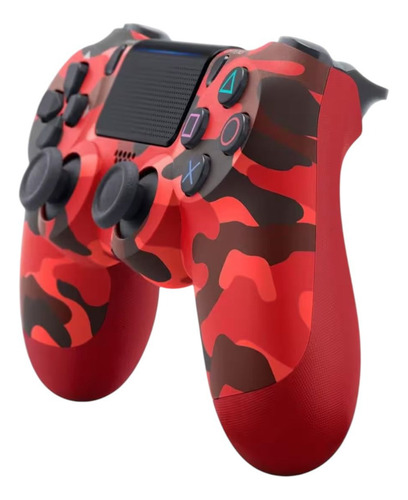 Controle Dualshock 4 Camuflado Rojo Inalámbrico Ps4 Camuflado Rojo