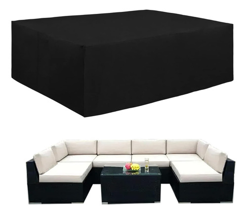 Funda Impermeable 600d Para Mesa De Patio Rectangular