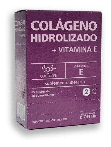 Colageno Hidrolizado + Vitamina E 150 Comprimidos Biofit