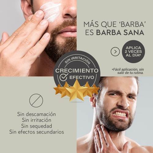 Imagen 7 de 8 de Balsamo Para Crecimiento Barba Bigote 3% 90ml Con Biotina