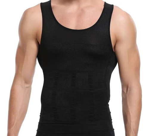 Bividi Color Negro Camiseta De Alta Compresión Slim Reductor