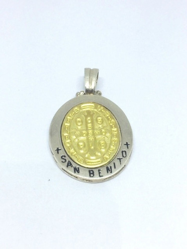 Medalla San Benito Plata Y Oro 