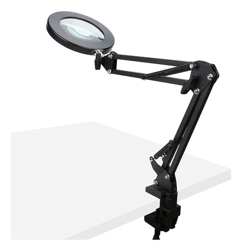 Lampara Lupa De Mesa Con Luz Led                            