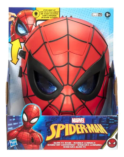 Máscara Hasbro Marvel Spiderman Glow Fx Kids Halloween 5+