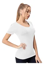Comprar Lote De 30 Blusas De Licra Manga Corta De Mujer Básicas Ropa
