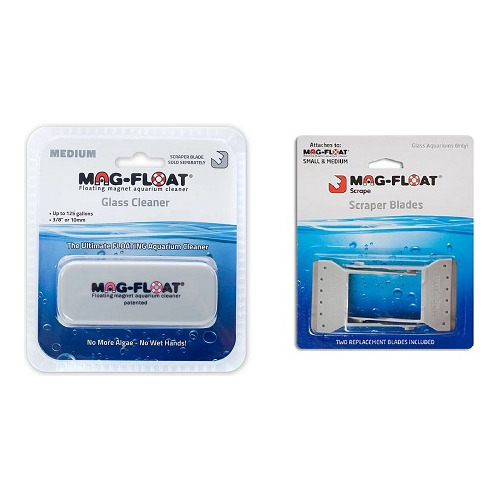 Kit Limpador Magnético Flutua Md (mag-float) + Raspadores X2