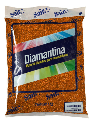 Diamantina Fina Saira 1 Kilo Color Naranja