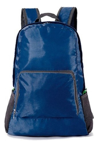 Mochila Dobrável 25 Litros Unissex À Prova D'água Cor Azul Desenho Do Tecido Nylon Impermeável