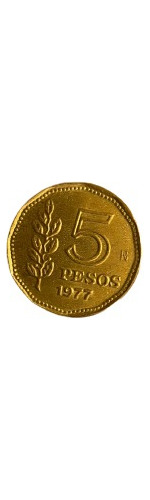 Moneda De 5 Pesos, 1977.