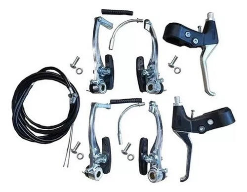 Set De Frenos V- Brake Aluminio Para Bicicleta Completo