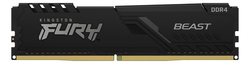 Memoria RAM Fury Beast gamer color negro  16GB 1 Kingston KF432C16BB/16
