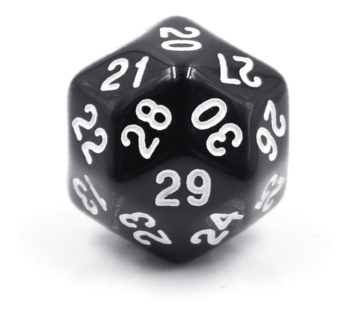 Dado De Rpg - D30 Black Pearl Dice - Trinta Lados - Rpg Cor Preto