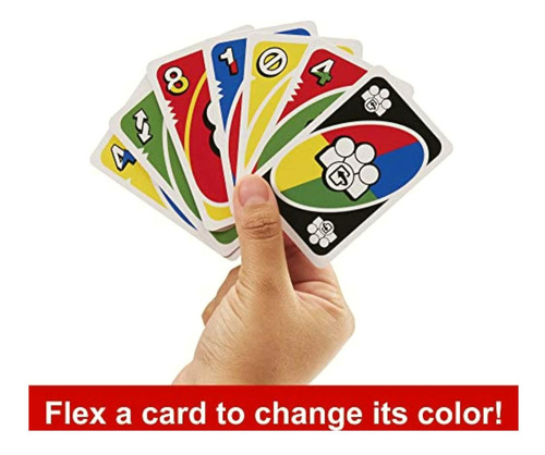 Mattel Games Uno Juego De Cartas Uno Flex Para Niños De 7