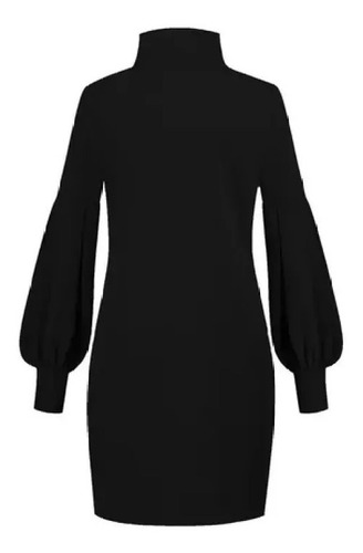 Vestido Suéter De Cuello Alto Para Mujer De Punto Suelto De