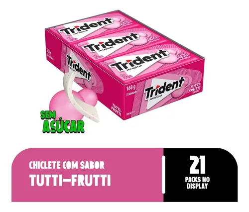 Chicle Trident Tutti Fruti Display C/ 21 Unidades