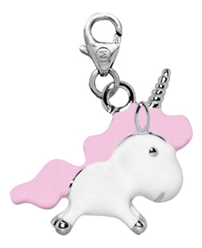 Dije Monona Unicornio Macizo Esmaltado De Plata 925 Liniers