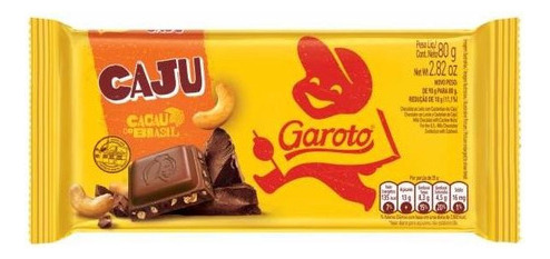 Chocolate Garoto Jumbo 80 Grs. Castañas