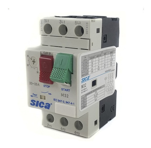 Guardamotor Trifásico 20- 25 Amp Motor/bomba 15 Hp/ 11 Kw