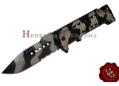 Imagen 3 de 7 de Cortapluma Mtech Mt-a825uc Inox Aluminio Camo Navaja