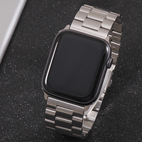 Correa Classic Para Apple Watch + Herramienta Plateado 42/44/49 Mm 2.2 Cm