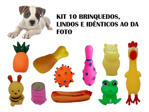 Kit 10 Un Brinquedos Para Cachorros Filhotes Imperdível