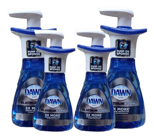 Pack X4 Dawn Original Lavaloza Patinum Foam Espuma 300ml C/u