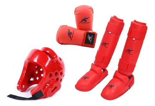 3x Equipo De Karate Sparring Con Casco De Boxeo, Chaleco