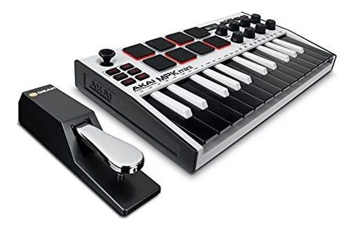 Controlador Midi Akai Mpk Mini Mk3 Con Pedal Sustain De