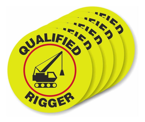 Smartsign Certified Rigger  Pack 5 Etiqueta Para Duro In