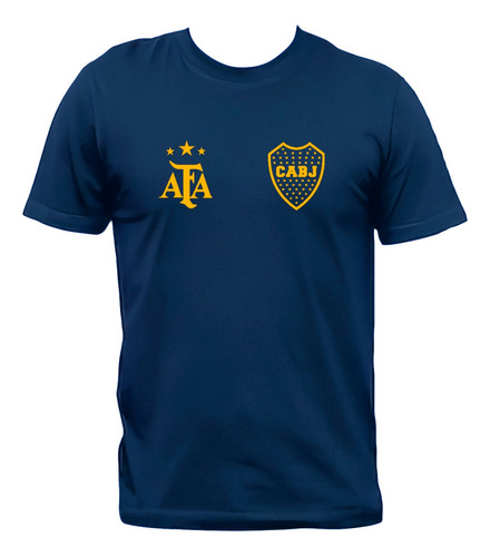 Remera Azul Boca Juniors Simil Camiseta 2023 100% Algodón