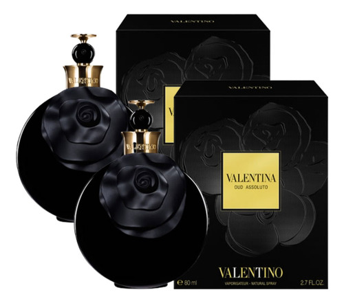 Paquete Valentina Oud Assoluto 80ml Dama Original 2 Pzas