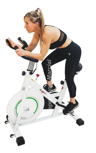 Imagen 1 de 10 de Bicicleta Spinning Fija Rueda Inercial De 10 Kg Hasta 120 Kg