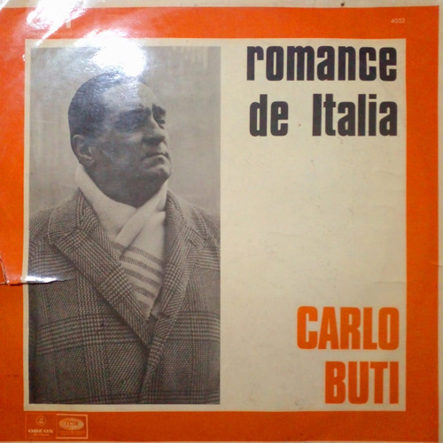 Carlo Buti - Romance De Italia Excelente (vinilo, 1968) Dbn Estándar (Usado)