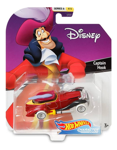 Auto Colección Hot Wheels Character Cars Capitan Hook Disney