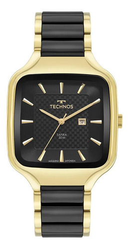 Relógio Technos Masculino Ceramic/saphire Dourado 2015ceh/1p