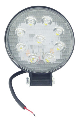 Neblinero Led Redondo 9 Led Strobo-fijo, 12/24 Volt, Slim.