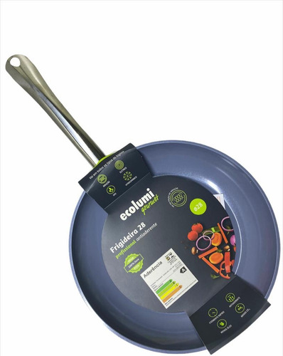 Imagem 2 de 5 de Frigideira Antiaderente 28cm Ecolumi Revestimento Cerâmico