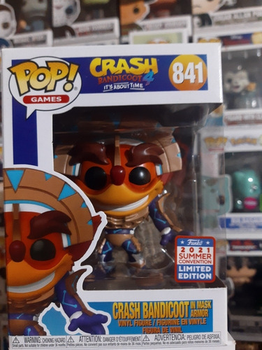 Funko Pop Crash Bandicoot In Mask Armor # 841 (Usado)