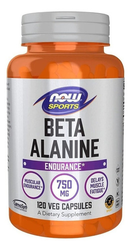 Beta Alanina 750mg 120caps, Now,