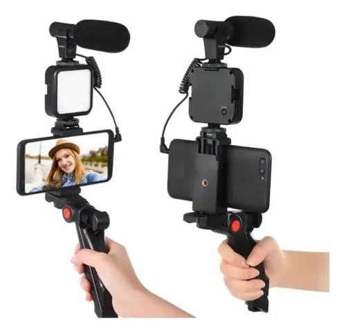 Kit De Trípode Led Con Control Y Micrófono