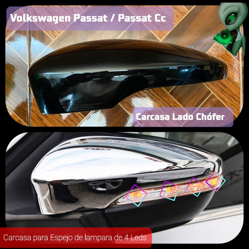 Carcasa De Espejo Passat Cc 2019 2018 2017 Lado Conductor Or