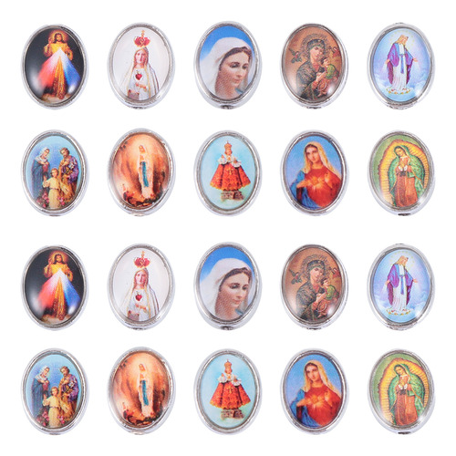 Joyas Ovaladas Con Figuras Religiosas, 40 Unidades