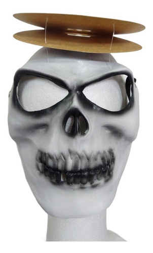 Mascara Esqueleto Calavera Blanca Halloween Latex Antifaz