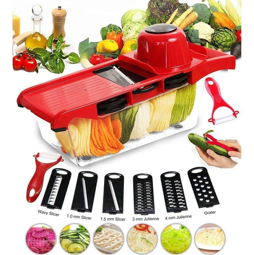 Imagen 2 de 3 de Rebanadora De Vegetales Verduras Cortadora Frutas Mandolina
